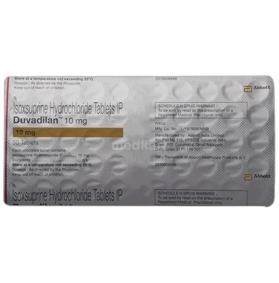 duvadilan 10mg tablet 50's